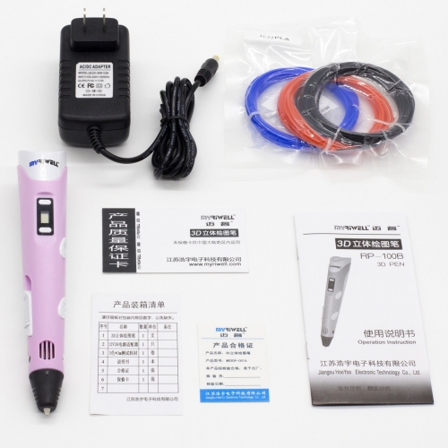 3D Ручка Myriwell RP-100B С LED Экраном Розовая (Pink)