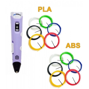 3D-Ручка MyRiwell RP-100B + 60 м (PLA + ABS по 6 кольорів). Набір VIP