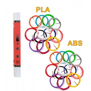 3D-Ручка MyRiwell RP-100C + 120 м ABS та PLA (по 12 кольорів). Набір MEGA