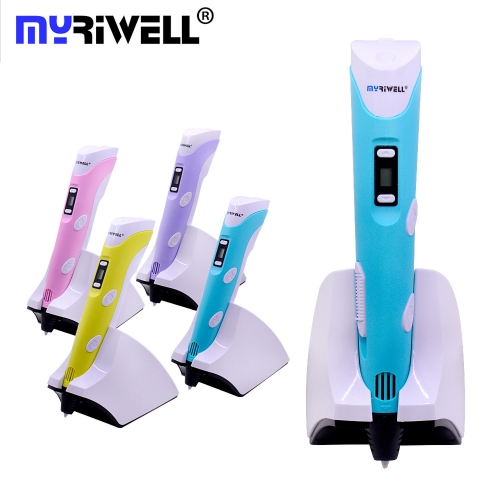 3D Ручка MyRiwell RP-200B Оригинал беспроводная + 60 м PCL (12 цветов). Набор Pro.